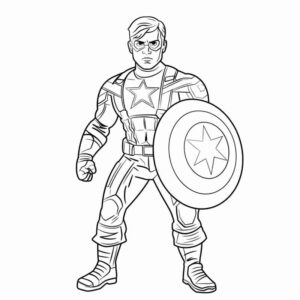 Desenho de Capitão América Desenho Colorir Imprimir 26
