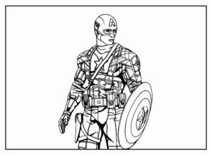 Desenho de Capitão América Desenho Colorir Imprimir 27