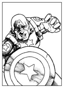 Desenho de Capitão América Desenho Colorir Imprimir 29
