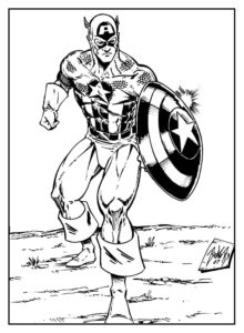 Desenho de Capitão América Desenho Colorir Imprimir 31