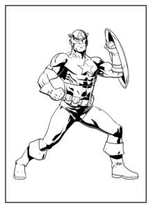 Desenho de Capitão América Desenho Colorir Imprimir 32