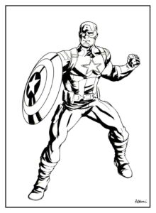 Desenho de Capitão América Desenho Colorir Imprimir 33