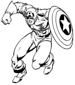Desenho de Capitão América Desenho Colorir Imprimir 34