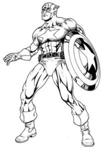Desenho de Capitão América Desenho Colorir Imprimir 36