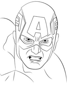Desenho de Capitão América Desenho Colorir Imprimir 41