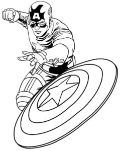 Desenho de Capitão América Desenho Colorir Imprimir 48