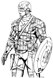 Desenho de Capitão América Desenho Colorir Imprimir 50