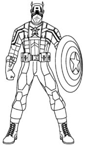 Desenho de Capitão América Desenho Colorir Imprimir 51