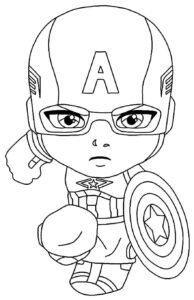 Desenho de Capitão América Desenho Colorir Imprimir 53