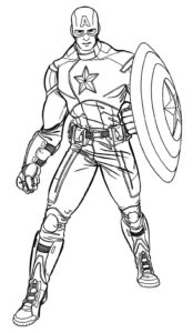 Desenho de Capitão América Desenho Colorir Imprimir 54