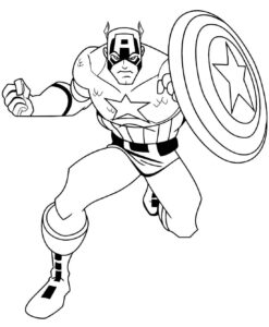 Desenho de Capitão América Desenho Colorir Imprimir 55