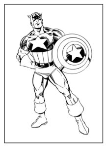 Desenho de Capitão América Desenho Colorir Imprimir 56