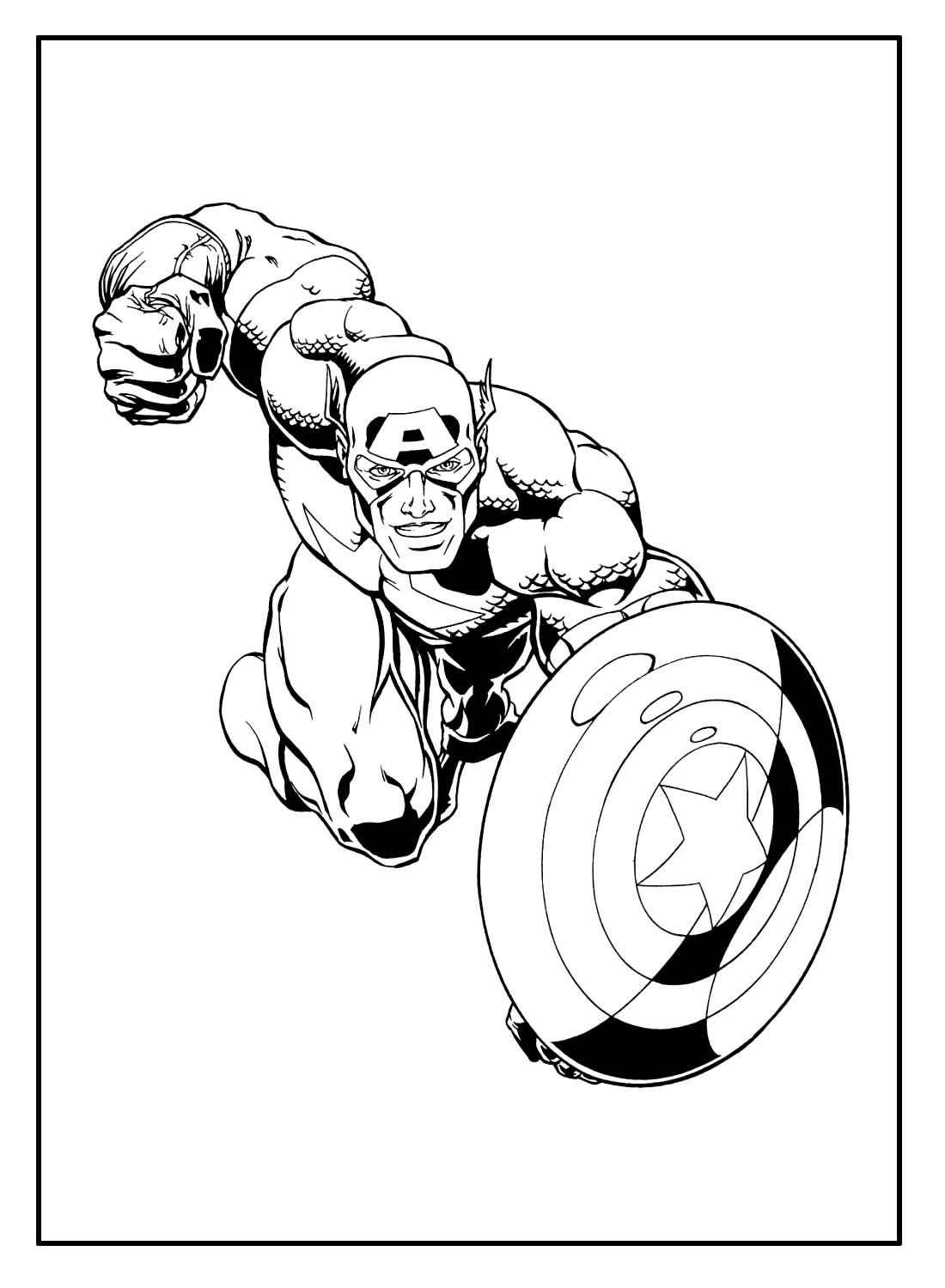 Desenho de Capitão América Desenho Colorir Imprimir 57