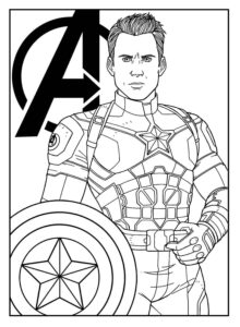 Desenho de Capitão América Desenho Colorir Imprimir 58
