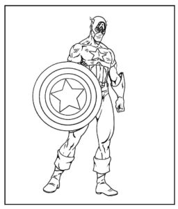 Desenho de Capitão América Desenho Colorir Imprimir 64