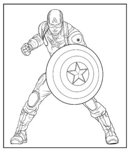 Desenho de Capitão América Desenho Colorir Imprimir 65