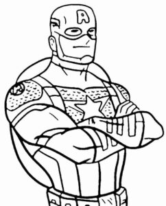 Desenho de Capitão América Desenho Colorir Imprimir 71