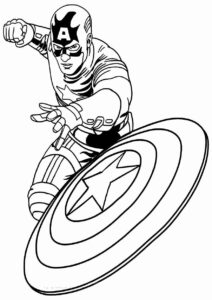 Desenho de Capitão América Desenho Colorir Imprimir 73