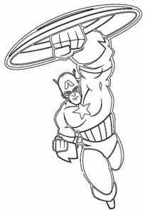 Desenho de Capitão América Desenho Colorir Imprimir 78
