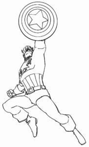 Desenho de Capitão América Desenho Colorir Imprimir 80