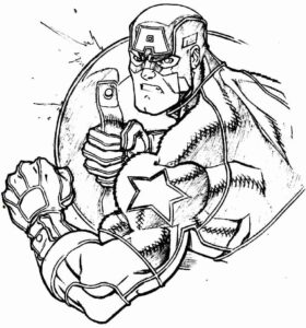 Desenho de Capitão América Desenho Colorir Imprimir 81