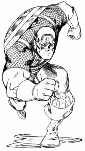 Desenho de Capitão América Desenho Colorir Imprimir 82