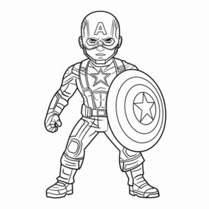 Desenho de Capitão América Desenho Colorir Imprimir 85