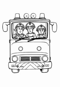 Desenho de Carro De Bombeiro Para Pintar