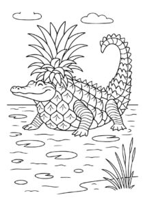 Desenho de Crocodillo Ananasinno 1 Of 1