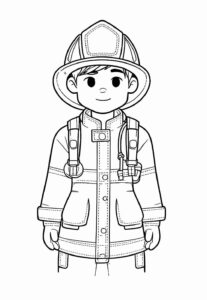 Desenho de Desenho De Bombeiro Para Colorir