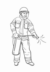 Desenho de Desenho De Bombeiro Para Pintar