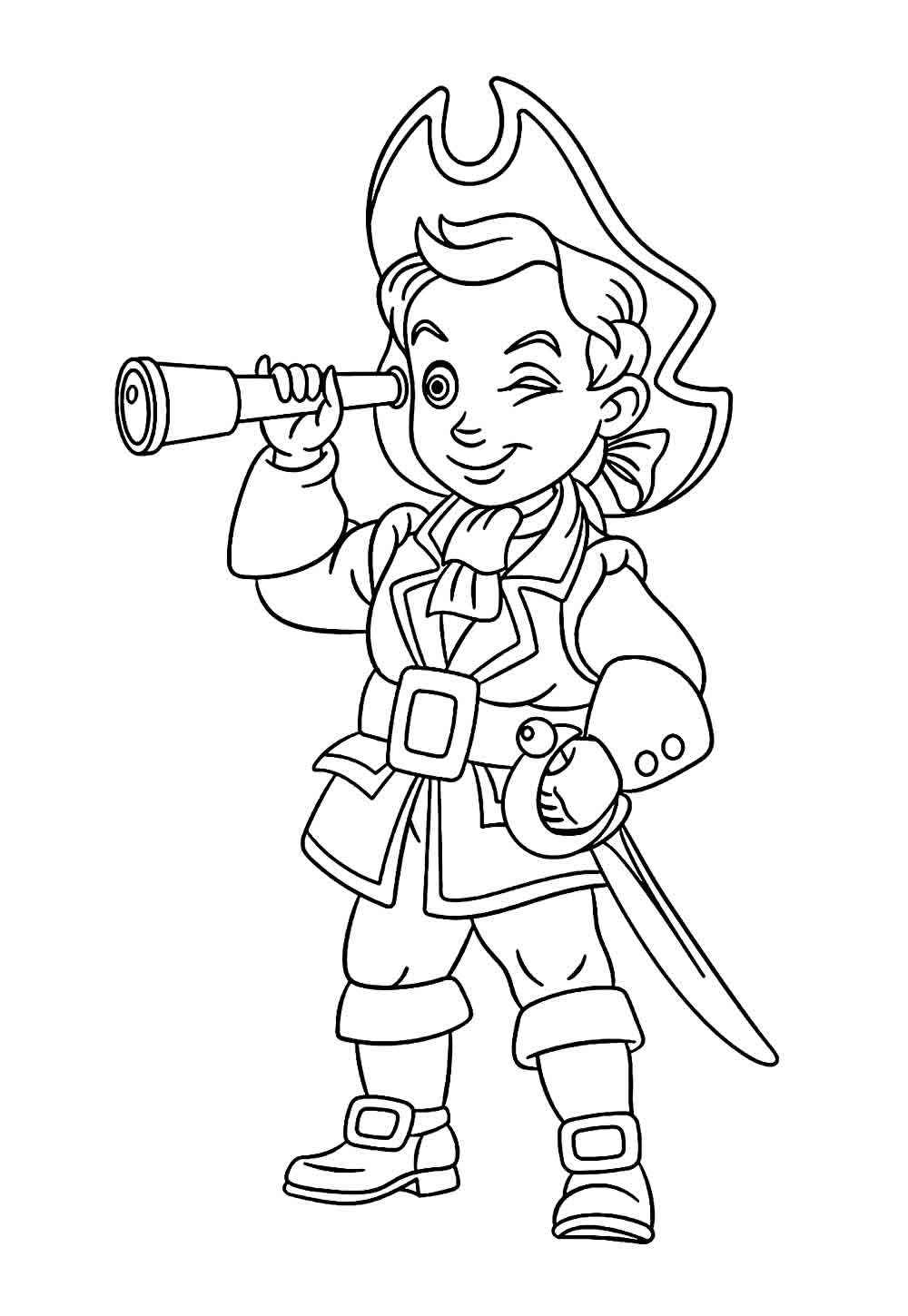 Desenho de Desenho De Pirata Para Pintar