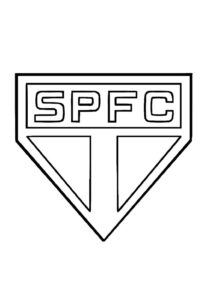 Desenho de Desenho Do Escudo Do São Paulo Para Colorir