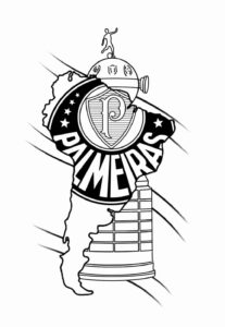 Desenho de Desenho Para Pintar E Colorir Do Palmeiras