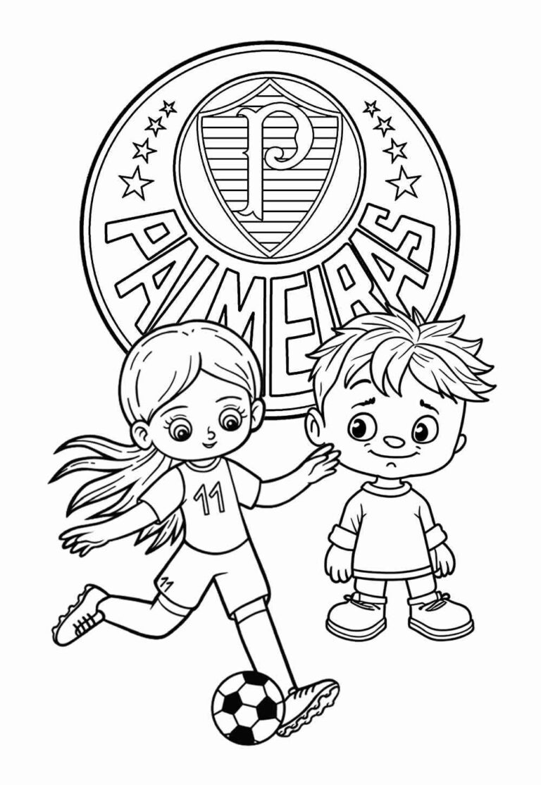 Desenhos do Palmeiras para Imprimir e Colorir