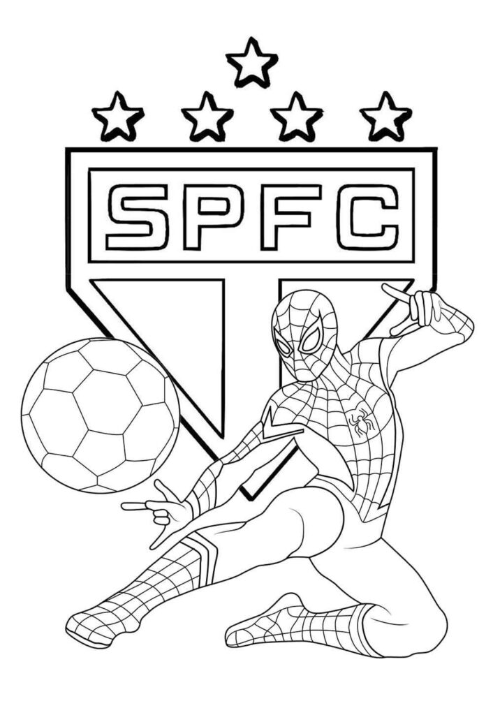Desenhos do São Paulo (SPFC) para Imprimir e Colorir