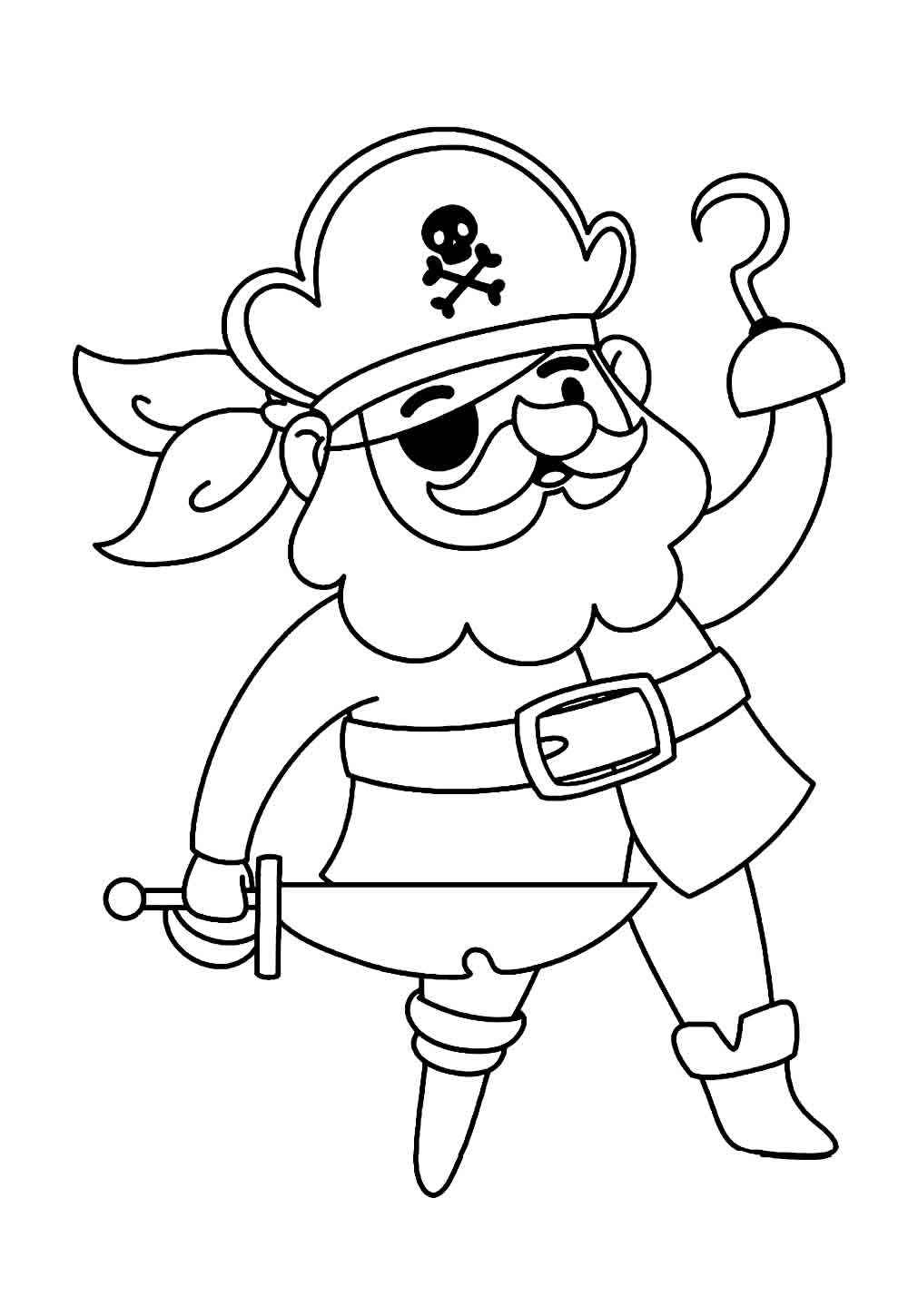 Desenho de Desenhos De Pirata Para Colorir