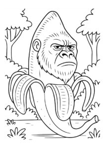 Desenho de Gorillini Bananini 1 Of 1