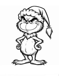 Desenho de Grinch Desenho Colorir Imprimir 06