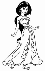 Desenho de Jasmine Desenho Colorir Imprimir 04