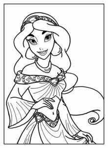Desenho de Jasmine Desenho Colorir Imprimir 05