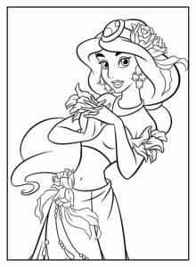 Desenho de Jasmine Desenho Colorir Imprimir 07