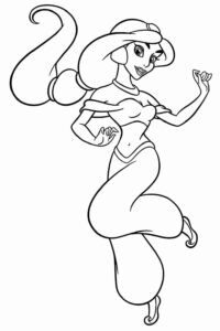 Desenho de Jasmine Desenho Colorir Imprimir 08