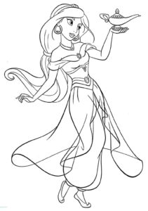 Desenho de Jasmine Desenho Colorir Imprimir 11