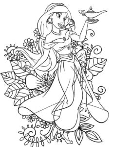 Desenho de Jasmine Desenho Colorir Imprimir 17