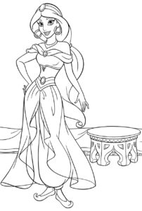 Desenho de Jasmine Desenho Colorir Imprimir 31