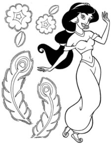 Desenho de Jasmine Desenho Colorir Imprimir 42
