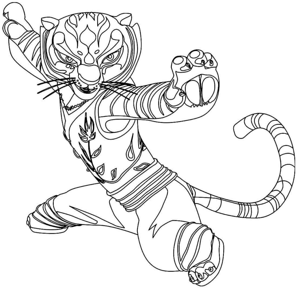 Desenhos do Kung Fu Panda para Imprimir e Colorir