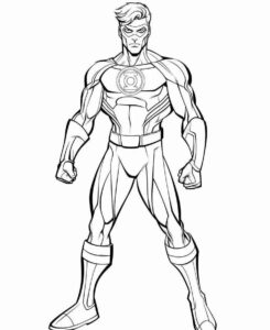 Desenho de Lanterna Verde Desenho Colorir Imprimir 03