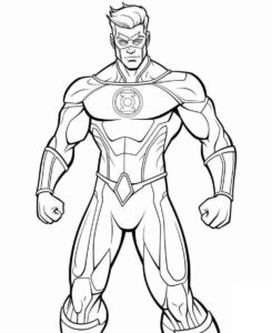 Desenho de Lanterna Verde Desenho Colorir Imprimir 05